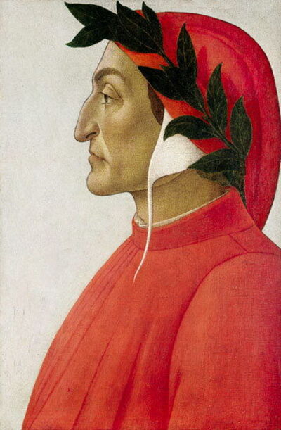 schilderij van Dante door Sandro Botticelli