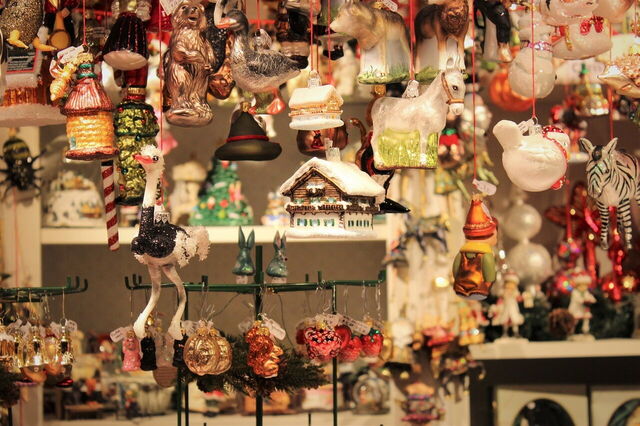 Stal op een kerstmarkt