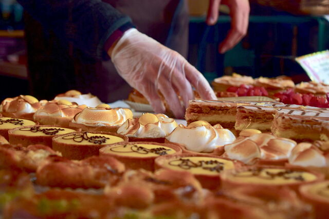 Gebakjes op de markt