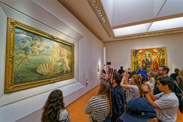 De geboorte van Venus in de Uffizi