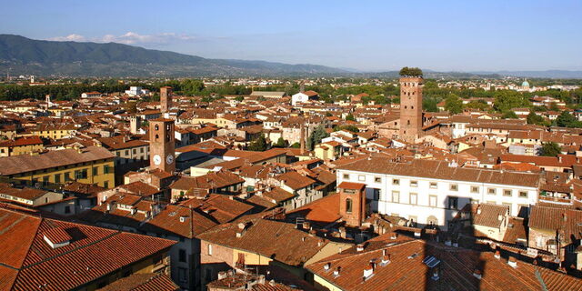 Zicht op de stad Lucca