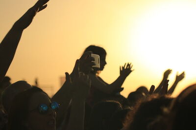 Mensen bij een concert