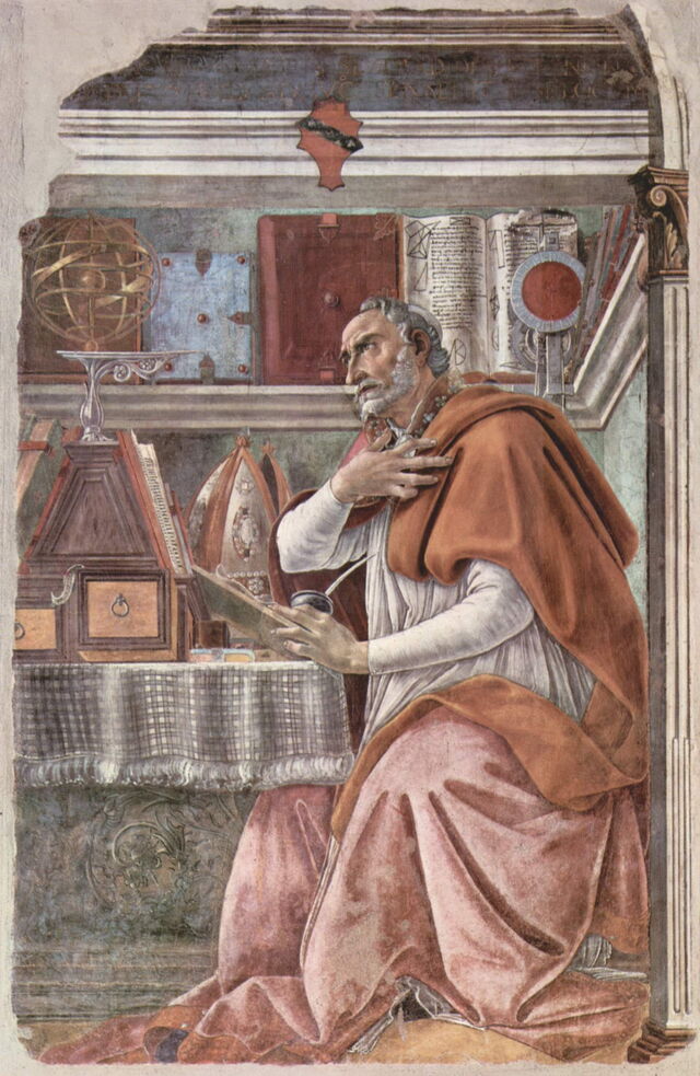 Sint Augustinus in zijn studeerkamer, Botticelli