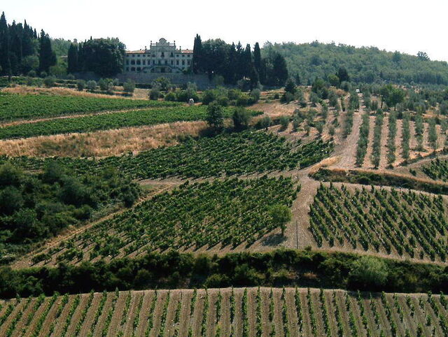 Zicht vanaf Gaiole in Chianti