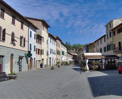 Hoofdstraat in Gaiole in Chianti