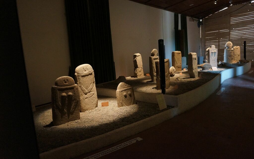 Ancient Stele in castle museum at Pontremoli