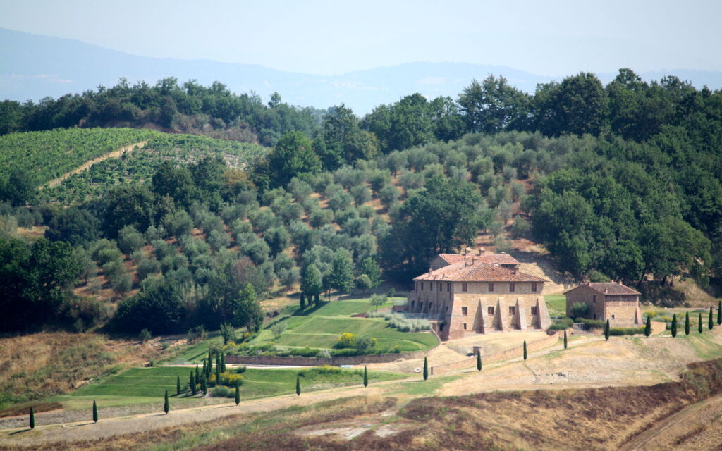 Tuscan Villa from afar