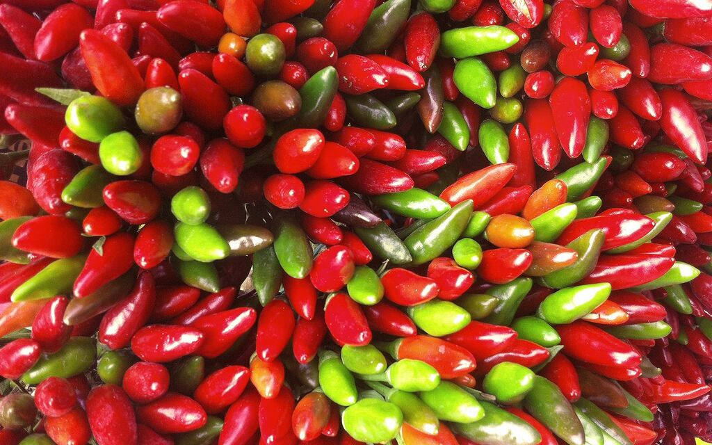 Chillis in the market