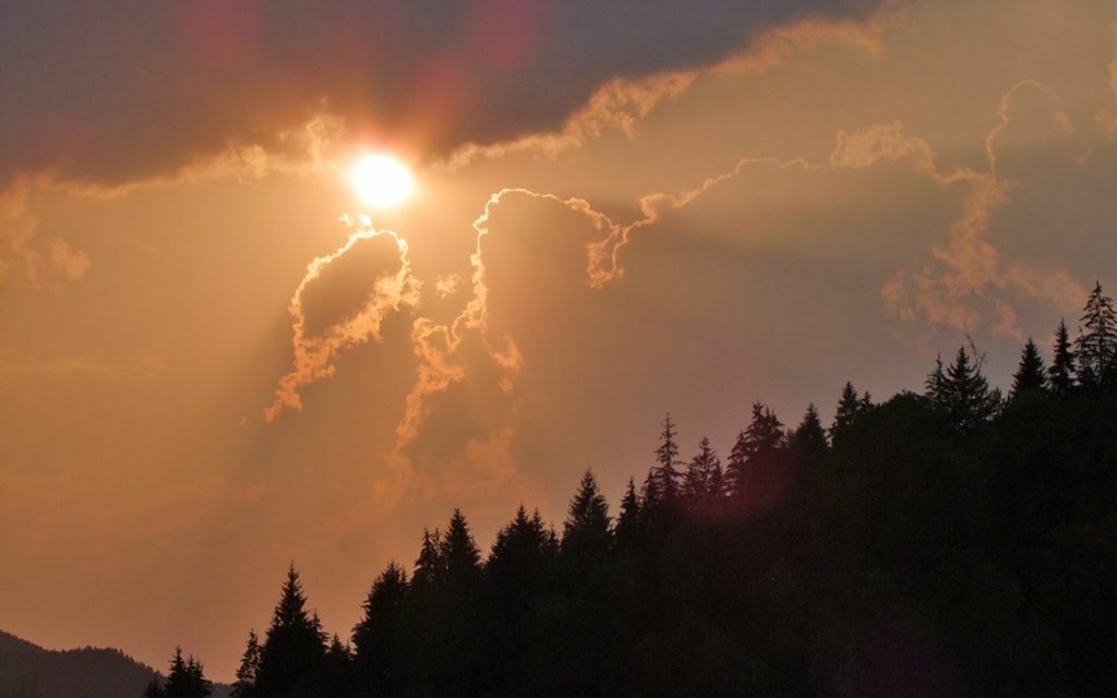 Tramonto dalla diga