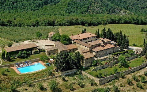 Fattoria Di Quercia Al Poggio: Luchtfotografie, Bergdorp, Vogelperspectief, Landgoed, Heuvel Station, Landschap, Landelijk Gebied, Dorp, Gebouw, Fotografie