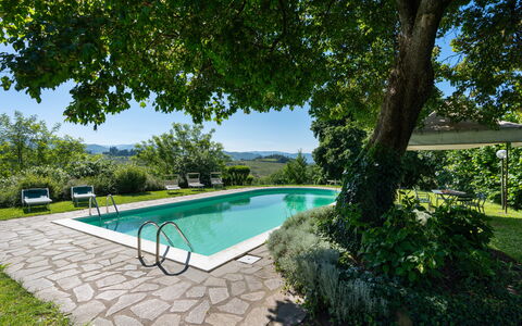 La Forra: Water, Fabriek, Zwembad, Lucht, Azure, Boom, Schaduw, Buitenmeubels, Huis, Vrije Tijd