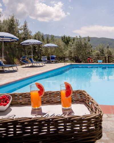 Villa Le Capanne: Zwembad, Toevlucht, Eigendom, Vrije Tijd, Vakantie, Onroerend Goed, Gebouw, Buitenmeubels, Ligstoel, Villa