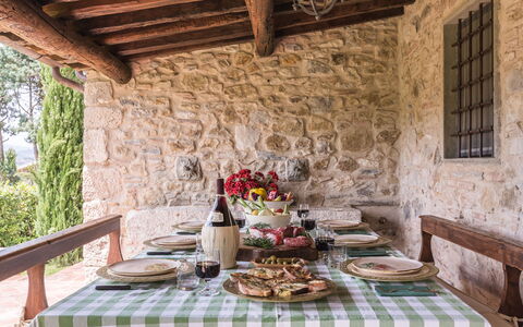 Villa Dell'angelo: Eigendom, Kamer, Interieur Ontwerp, Tafel, Gebouw, Meubilair, Huis, Ontbijt, Eetkamer, Verblijf