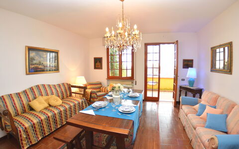 Il Corbezzolo: Kamer, Eigendom, Meubilair, Woonkamer, Interieur Ontwerp, Onroerend Goed, Gebouw, Tafel, Verdieping, Geel