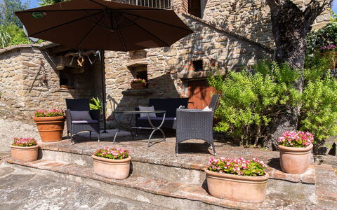 Villa i Cocciai: Backyard, Bloempot, Patio, Werf, Paraplu, Fabriek, Boom, Landschap, Huis, Landscaping