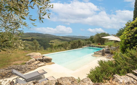 Camporempoli: Landschap, Zwembad, Tuin, Landscaping, Waterpartij, Flagstone, Villa, Backyard