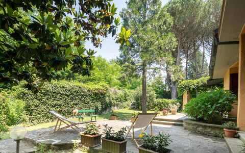 Villa Del Mugello: Fabriek, Eigendom, Gebouw, Bloempot, Schaduw, Boom, Vegetation, Lucht, Gras, Kamerplant