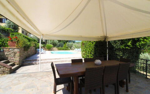 Il Poggiolo: Tafel, Fabriek, Meubilair, Eigendom, Stoel, Bloempot, Gebouw, Schaduw, Buitenmeubels, Buitentafel