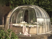 Soak in Tuscany's beauty in our bubbling covered Jacuzzi pool.