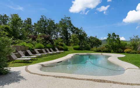 Villa Torre Delle Rose - Firenzuola, Private Pool,: Wolk, Water, Lucht, Fabriek, Watervoorraden, Eigendom, Natuurlijk Landschap, Boom, Zwembad, Landschap