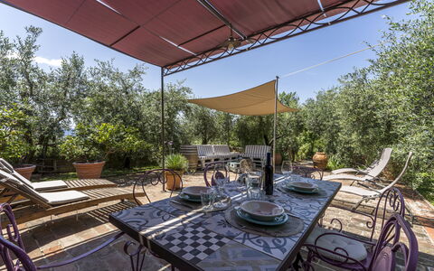 Casa Anita - Castellina In Chianti - Granaio, Tosc: Meubilair, Eigendom, Tafel, Stoel, Lucht, Fabriek, Bloempot, Schaduw, Buitenmeubels, Architectuur