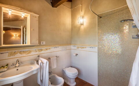 Le Vigne 4: Bruin, Spiegel, Loodgieterswerkinrichting, Eigendom, Wastafel, Kraan, Wastafel In De Badkamer, Badkamer, Interieur Ontwerp, Hout