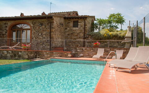 Le Masse - Greve In Chianti, Toscana: Water, Lucht, Eigendom, Fabriek, Zwembad, Gebouw, Azure, Venster, Wolk, Buitenmeubels