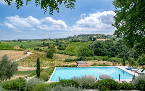 Pendolino Spereto Apartment With Pool, Montaione: Zwembad, Buitenmeubels, Tuin, Landgoed, Eco Hotel, Landscaping, Ligstoel, Plantage, Villa, Badplaats