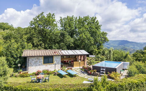 La Casa Di Elda, Holiday Home With Pool, Uzzano, T: Wolk, Lucht, Fabriek, Eigendom, Ecoregio, Natuurlijk Landschap, Natuur, Gebouw, Natuurlijke Omgeving, Land Lot