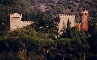 Palazzo Trasimeno: Fabriek, Natuurlijk Landschap, Gebouw, Boom, Vegetation, Landschap, Stad, Kasteel, Heuvel, Middeleeuwse Architectuur