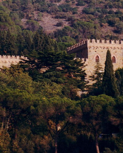 Palazzo Trasimeno: Fabriek, Natuurlijk Landschap, Gebouw, Boom, Vegetation, Landschap, Stad, Kasteel, Heuvel, Middeleeuwse Architectuur