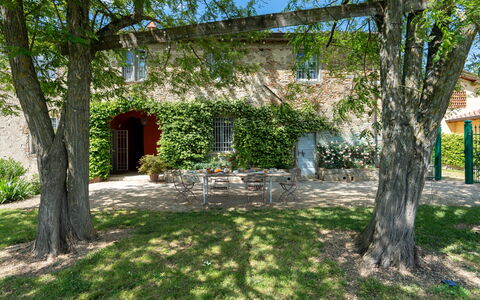 Casa Mirandola: Fabriek, Boom, Gebouw, Venster, Natuurlijk Landschap, Land Lot, Vegetation, Schaduw, Lucht, Gras