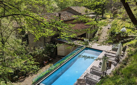 Mulino Morandi: Water, Fabriek, Watervoorraden, Plantengemeenschap, Wolk, Natuurlijk Landschap, Schaduw, Waterloop, Boom, Lucht