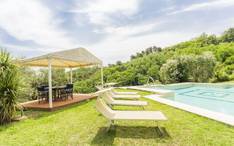 Villa Montegattoli, Pool, Landscape, Wifi, Ac: Fabriek, Wolk, Lucht, Buitenmeubels, Schaduw, Natuurlijk Landschap, Gras, Zwembad, Vrije Tijd, Landschap