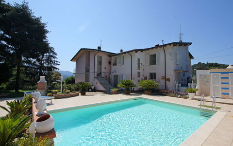 Casa Luigi: Water, Fabriek, Lucht, Eigendom, Gebouw, Zwembad, Azure, Gras, Boom, Vrije Tijd