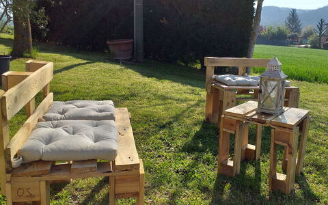 Casalunga: Meubilair, Hout, Buitenmeubels, Buitentafel, Bank, Openluchtbank, Beits, Tuin, Hardwood, Plank