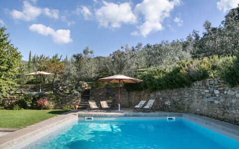 Villa Bel Monte: Zwembad, Blauw, Toevlucht, Buitenmeubels, Eco Hotel, Tuin, Landscaping, Schaduw, Waterpartij, Backyard