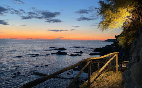 Vistamare: Blauw, Water, Zwemwater, Horizon,  Felsen\, Schemer, Kust, Kust En Oceanic Landvormen, Zee, Zonsondergang