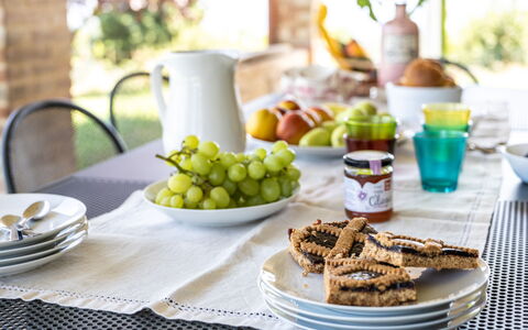 Poggio Padule: Voedsel, Tableware, Serveware, Tafel, Drinkware, Dishware, Meubilair, Ingrediënt, Fruit, Bord