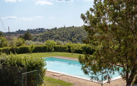 Il Pino Apartment: Zwembad, Toevlucht, Schaduw, Tuin, Buitenmeubels, Eco Hotel, Landscaping, Backyard, Hacienda, Thermae