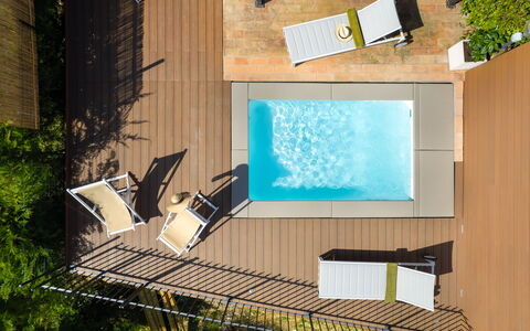 Casa Meletta: Zwembad, Buitenmeubels, Eco Hotel, Schaduw, Vrije Tijd, Beits, Toevlucht, Dek, Ontwerp, Hardwood