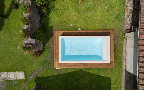 Villa Fornaci: Zwembad, Samengesteld Materiaal, Tuin, Vrije Tijd, Backyard, Gazon, Landscaping, Thermae, Waterpartij, Kunstgras