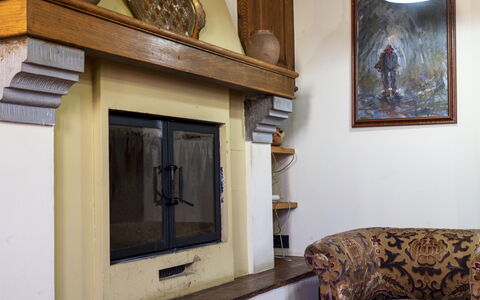 Country Historical House Lucca: Hout, Interieur Ontwerp, Flooring, Meubilair, Verdieping, Kamer, Fotolijst, Woonkamer, Haard, Beits