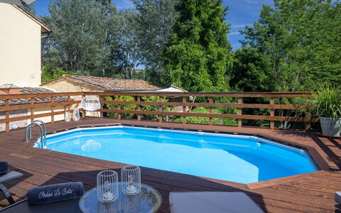 Podere la Botte, Pool, Lari: Zwembad, Buitenmeubels, Meubilair, Toevlucht, Samengesteld Materiaal, Eco Hotel, Dek, Schaduw, Stoel, Paraplu