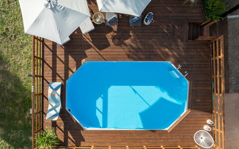 Podere la Botte, Pool, Lari: Blauw, Zwembad, Samengesteld Materiaal, Buitenmeubels, Paraplu, Toevlucht, Eco Hotel, Vrije Tijd, Schaduw, Ligstoel