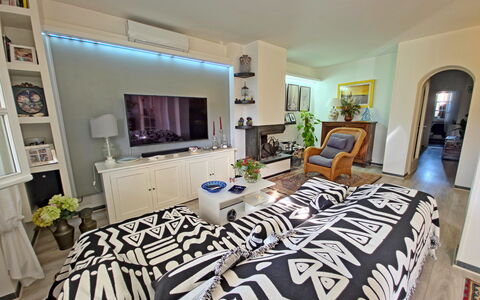 I Cipressi: Meubilair, Interieur Ontwerp, Flooring, Bankstel, Verdieping, Kamer, Hout, Plafond, Woonkamer, Appartement