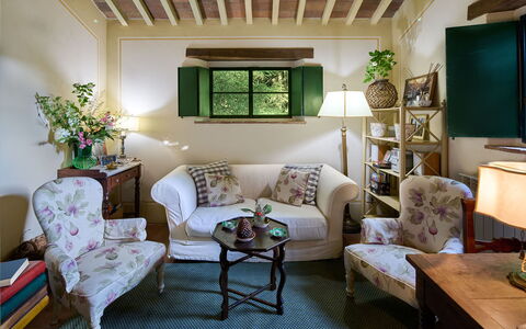 Il Gallinaio, Vivo D'Orcia: Meubilair, Interieur Ontwerp, Bankstel, Woonkamer, Verlichting, Kamer, Fotolijst, Kussen Gooien, Huis, Tafel