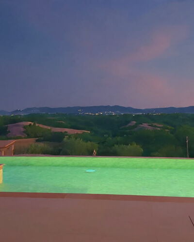 Villa Elisa: Zwembad, Toevlucht, Schemer, Eco Hotel, Thermae, Avond, Landscaping, Villa, Nacht