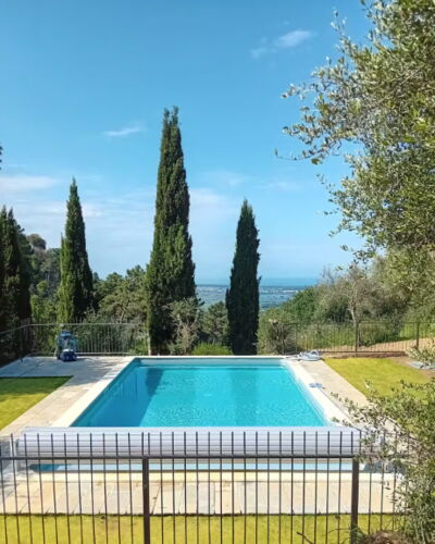 Villa Il Torrazzo, Vista Mare, Massarosa: Zwembad, Blauw, Schaduw, Landgoed, Tuin, Toevlucht, Hacienda, Backyard, Landscaping, Villa