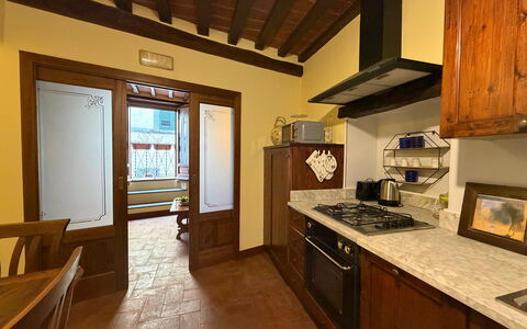 Terrazzino Margherita: Flooring, Interieur Ontwerp, Hout, Verdieping, Plafond, Countertop, Meubilair, Verlichting, Keuken, Cabinetry